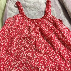 Merona red and white size XL tank top